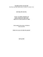 Tóm tắt Luận án Tiến sĩ Lịch sử: Cuộc vận động thành lập Đảng Cộng sản Việt Nam - Một số vấn đề về lịch sử sử học