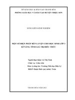 SKKN một số biện pháp rèn luyện cho học sinh lớp 3 kĩ năng tính giá trị biểu thức 