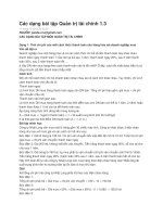 Các dạng bài tập quản trị tài chính 1