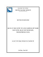 Quản lý nhà nước về làng nghề đá mỹ nghệ non nước, quận ngũ hành sơn, thành phố đà nẵng 