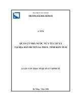 Quản lý nhà nước về y tế cấp xã trên ñịa bàn huyện sa thầy tỉnh kon tum 