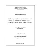 Luận văn thạc sĩ thực trạng cầu sử dụng và cung cấp dịch vụ quản lý tăng huyết áp tại 2 xã của huyện thông nông, tỉnh cao bằng​ 