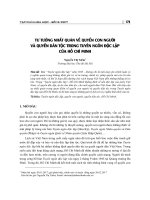 Tư tưởng nhất quán và quyền dân tộc trong tuyên ngôn độc lập của Hồ Chí Minh