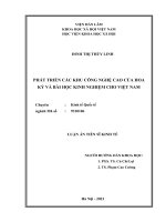 Phát triển các khu công nghệ cao của hoa kỳ và bài học kinh nghiệm cho việt nam