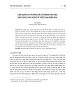 Vận dụng tư tưởng Hồ Chí Minh vào việc xây dựng con người ở Việt Nam hiện nay