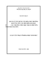 Quản lý xây dựng văn hóa nhà trường đáp ứng yêu cầu đổi mới giáo dục ở các trường tiểu học thị xã phổ yên, tỉnh thái nguyên​ 