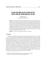 Tư liệu Hán Nôm tại các di tích lịch sử thờ Lý Nam Đế, huyện Hoài Đức, Hà Nội