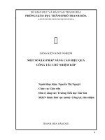 SKKN một số giải pháp nâng cao hiệu quả công tác chủ nhiệm lớp 