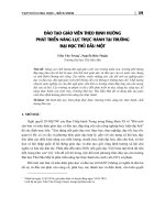 Đào tạo giáo viên theo định hướng phát triển năng lực thực hành tại trường Đại học Thủ Dầu Một
