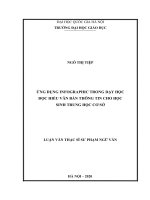Luận văn thạc sĩ ứng dụng infographic trong dạy học đọc hiểu văn bản thông tin cho học sinh trung học cơ sở​ 