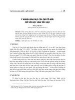 Ý nghĩa giáo dục của thơ Tố Hữu đối với học sinh tiểu học