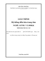 Giáo trình Hệ thống điều hòa trung tâm (Nghề: Kỹ thuật máy lạnh và điều hòa không khí) - CĐ Công nghiệp và Thương mại