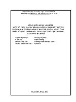 SKKN một số giải pháp chỉ đạo nâng cao chất lượng GD kỹ năng cho trẻ nhằm nâng cao chất lượng CSGD trẻ tại trường mầm non ba đình  
