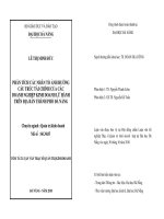 Phân tích các nhân tố ảnh hưởng cấu trúc tài chính của các doanh nghiệp kinh doanh lữ hành trên địa bàn thành phố đà nẵng