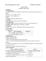 Giáo án Tiếng Anh Lớp 1 - Tuần 30