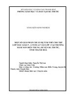 SKKN một số giải pháp chuẩn bị tâm thế cho trẻ lớp mẫu giáo 5   6 tuổi a2 vào lớp 1 tại trường mầm non điền trung, huyện bá thước, tỉnh thanh hóa 