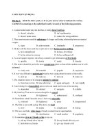 bai tap tu dong nghia trai nghia further practice