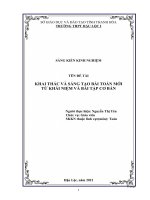 SKKN khai thác và sáng tạo bài toán mới từ khái niệm và bài tập cơ bản 