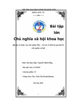 Lý luận của chủ nghĩa Mác – Lênin về thời kỳ quá độ lên  chủ nghĩa xã hội