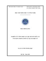 Nghiên cứu tổng hợp vật liệu bán dẫn hữu cơ ứng dụng trong lĩnh vực quang điện tử 