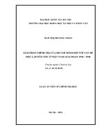 Tóm tắt Luận án Tiến sĩ Chính trị học: Giải pháp chính trị của Hồ Chí Minh đối với vấn đề độc lập dân tộc ở Việt Nam giai đoạn 1945 – 1946