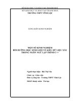 SKKN một số kinh nghiệm bồi dưỡng học sinh giỏi về kiểu dữ liệu xâu trong ngôn ngữ lập trình c++ 