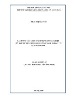 Tóm tắt Luận án Tiến sĩ Quản lý Khoa học và công nghệ: Tác động của cuộc cách mạng công nghiệp lần thứ tư đến chính sách công nghệ thông tin của ngành Mỏ