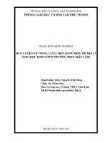 SKKN rèn luyện kỹ năng lựa chọn dạng biểu đồ địa lí cho học sinh lớp 9 trường THCS mậu lâm 