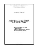 SKKN some effective ways to correct mistake in english 12 writing skill at ba dinh high school 