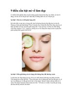 9 dieu can bat mi ve lam dep