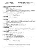 Dap an thi thu DH khoi BD cua THPT Tam Nong