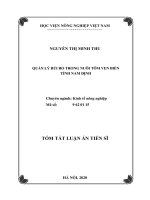 Tóm tắt Luận án Tiến sĩ Nông nghiệp: Quản lý rủi ro trong nuôi tôm ven biển tỉnh Nam Định