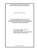 SKKN một số giải pháp nhằm nâng cao chất lượng đội ngũ giáo viên trường THCS thiệu dương trong năm học 2020 2021 và những năm học tiếp theo 