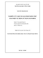 NGHIÊN CỨU MỘT SỐ GIẢI PHÁP KIỂM THỬ GIAO DIỆN TỰ ĐỘNG SỬ DỤNG RANOREX TÓM TẮT LUẬN VĂN THẠC SĨ