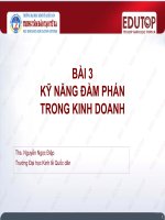 KỸ NĂNG ĐÀM PHÁN TRONG KINH DOANHThs. Nguyễn Ngọc ĐiệpTrường Đại học Kinh tế Quốc dân