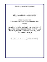 ĐỀ TÀI NGHIÊN CỨU CÁC NHÂN TỐ TÁC ĐỘNG ĐẾN Ý ĐỊNH TRỞ THÀNH FREELANCER (NGƯỜI LÀM NGHỀ TỰ DO) CỦA GIỚI TRẺ TRÊN ĐỊA BÀN TP HÀ NỘI