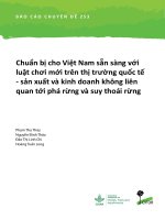 Chuẩn bị cho Việt Nam sẵn sàng với luật chơi mới trên thị trường quốc tế - sản xuất và kinh doanh không liên quan tới phá rừng và suy thoái rừng