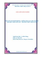 SKKN một số giải pháp phòng, chống bạo lực học đường cho học sinh lớp 11a5   trường THPT thọ xuân 4 