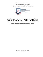 VIỆN ĐÀO TẠO VÀ NGHIÊN CỨU DU LỊCH SỔ TAY SINH VIÊN (Tài liệu sử dụng cho sinh viên Viện ĐT&NC Du lịch)