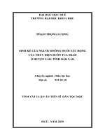 Sinh kế của người mnông dưới tác động của thủy điện buôn tua srah ở huyện lắk, tỉnh đắk lắk tt 