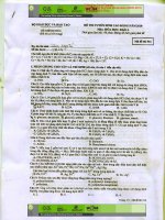 Đề thi đáp án Hóa khối A, B cao đẳng 2010