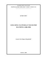 Luận văn lịch sử việt nam cộng đồng người hoa ở thành phố hải phòng (1888 1980)​ 