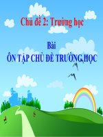TNXH 1- TUẦN 10- ÔN TẬP CHỦ ĐÈ TRƯỜNG HỌC