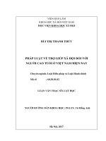 Pháp luật về trợ giúp xã hội đối với người cao tuổi ở việt nam hiện nay 