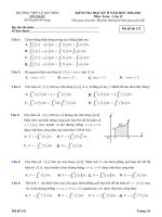 Đề thi học kì 2 môn Toán 12 trường Lê Quý Đôn, Quảng Ngãi năm 2020-2021