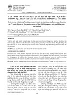 Lựa chọn văn bản nghị luận xã hội để dạy học đọc hiểu ở lớp 9 dựa trên yêu cầu của chương trình ngữ văn 2018