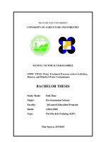 Water treatment processes on how to reduce remove and disinfect water contaminants 