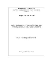 Luận văn kinh tế hoàn thiện quản lý thu ngân sách nhà nước tại kho bạc nhà nước lâm đồng​ 
