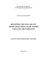 Bồi dưỡng trí tuệ cảm xúc trong hoạt động nghề nghiệp cho giáo viên mầm non 