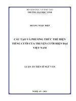 Cấu tạo và phương thức thể hiện tiếng cười của truyện cười hiện đại việt nam